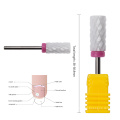 large head barrel ceramic nail drill bit